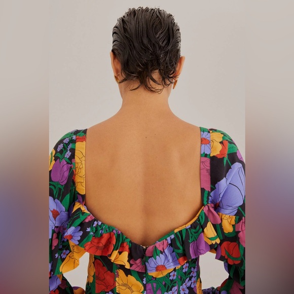 Farm Rio Black Bucolic Mini Dress - Picture 7 of 13